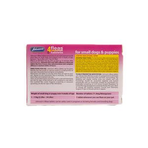 Johnson's - 4Fleas Tablets For Dogs - Less than 11kg - 6 Pack