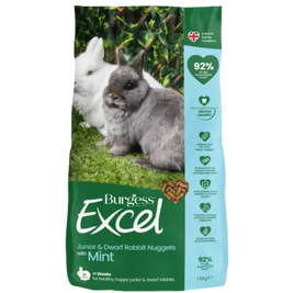 Burgess - Excel Junior and Dwarf Nuggets with Mint Rabbit Food - 3kg