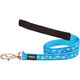 Red Dingo - Turquoise Snowflake Dog Lead - Medium