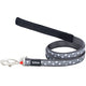 Red Dingo - Grey White Stars Dog Lead - Medium