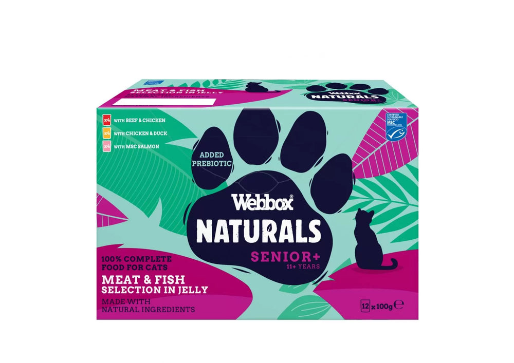 Webbox - Natural Cat Food Pouches For 11+Senior Cats - 100g pouch - 12pk