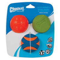 Chuckit! - Fetch Medley Gen 2 Tennis Ball - Medium (Strato, Erratic, Ultra Squeaker Balls)
