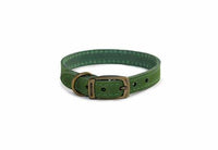 Ancol - Timberwolf Leather Collar - Green - 39-48cm (Size 5)