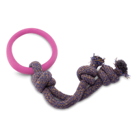 Beco - Hoop on Rope Dog Toy - Small - Pink