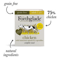 Forthglade - Complete Adult Meal Grain Free - Chicken Butternut Squash & Veg - 395g Pouch