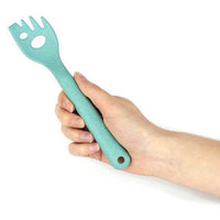 Beco Spork - Eco Friendly Bamboo Spoon / Fork with Extra Long Handle - Blue