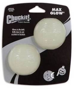 Chuckit - Max Glow Balls - Medium (6.5cm) - 2 pack