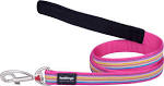 Red Dingo - Stripe Hot Pink Dog Lead - Medium