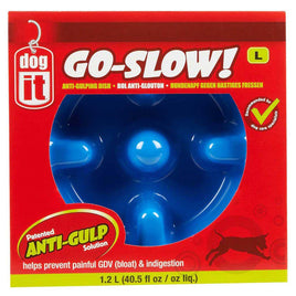 Dogit - Anti Gulping Bowl - Blue - 1.2 Litres