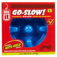 Dogit - Anti-gulping Bowl - Blue - Medium (600ml)