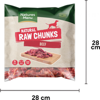 Natures Menu - Frozen Beef Chunks - 1kg