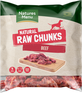 Natures Menu - Frozen Beef Chunks - 1kg