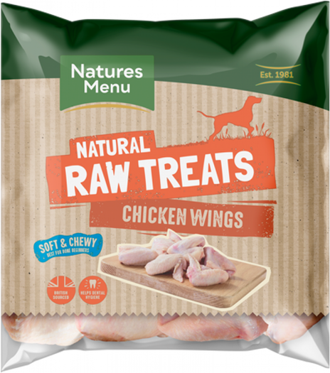 Natures Menu - Frozen Chicken Wings Chews - 1kg