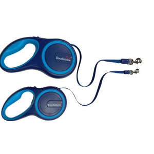Doodlebone - Rambler Retractable Lead - Blue (<25kg) - 5Metre