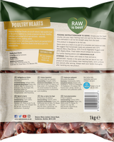 Natures Menu - Raw Chunks Of Poultry Hearts - 1Kg