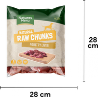 Natures Menu - Frozen Chunks Of Poultry Liver - 1Kg