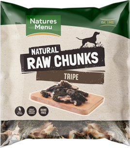 Natures Menu - Frozen Chunks of Tripe - 1kg