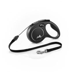Flexi - Classic Retractable Cord 5m - Medium - Black