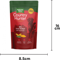 Natures Menu - Country Hunter Free Range Wet Dog Food - Grass Fed Beef - 6 Pack X 150g