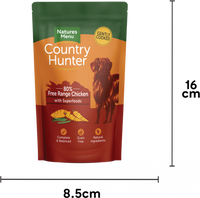 Natures Menu - Country Hunter Free Range Wet Dog Food - Chicken With Fruit & Veg - 6 Pack X 150g