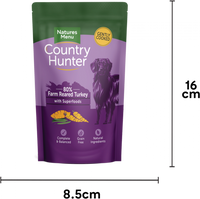 Natures Menu - Country Hunter Free Range Wet Dog Food - Farm Reared Turkey - 6 Pack X 150g
