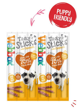 Webbox - Chewy Dogs Delight Tasty Sticks - Chicken - 6 Sticks