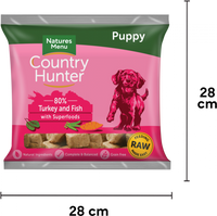 Natures Menu - Country Hunter Frozen Complete Nuggets - Puppy - Turkey & Fish - 1kg