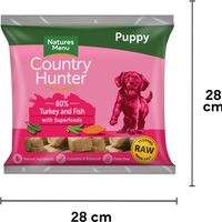 Natures Menu - Country Hunter Frozen Complete Nuggets - Puppy - Turkey & Fish - 1kg