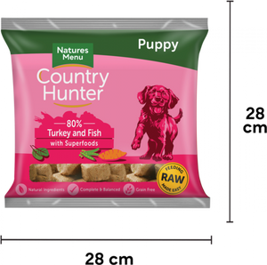 Natures Menu - Country Hunter Frozen Complete Nuggets - Puppy - Turkey & Fish - 1kg