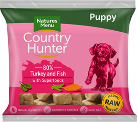 Natures Menu - Country Hunter Frozen Complete Nuggets - Puppy - Turkey & Fish - 1kg