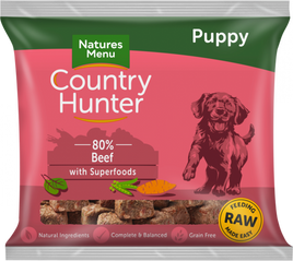 Natures Menu - Country Hunter Complete Frozen Nuggets - Puppy Beef - 1kg