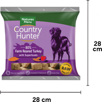 Natures Menu - Country Hunter Complete Frozen Nuggets - Farm Reared Turkey - 1kg