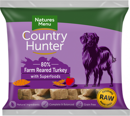 Natures Menu - Country Hunter Complete Frozen Nuggets - Farm Reared Turkey - 1kg
