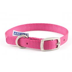Ancol - Viva Nylon Buckle Collar - Pink - Size 1 (20-26cm)