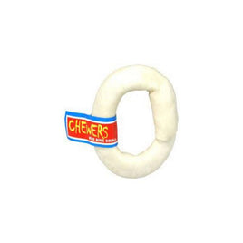 Dog Life - White Puffed Chew Hide Ring - 12.5-13cm