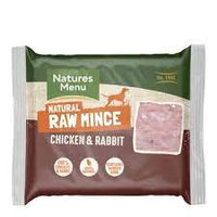 Natures Menu - Raw Frozen Mince Block - Chicken & Rabbit - 400g
