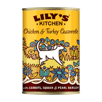 Lilys Kitchen - Wet Dog Food - Chicken & Turkey Casserole - 400g Tin