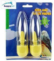 Happy Pet - Seed & Water Feeder - Twin Pack