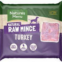 Natures Menu - Raw Frozen Mince Block - Turkey - 400g