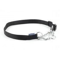 Ancol - Nylon Check Chain Dog Collar - Black - 28"