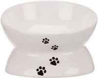 Trixie - Elevated Ceramic Bowl - White - 13cm