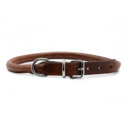 Ancol - Leather Round Collar - Chestnut - Size 4 (18