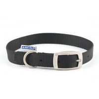 Ancol - Viva Nylon Buckle Collar - Black - Size 3 (28-36cm)