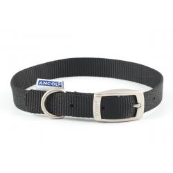 Ancol - Nylon Dog Collar - Black - Size 3 (16")