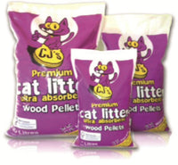 CJ's - Premium Wood Based Cat Litter - 30Ltr