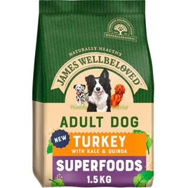 James Wellbeloved - Adult Dog Superfoods - Turkey With Kale & Quinoa - 1.5kg