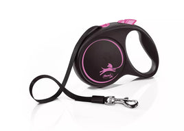 Flexi - Design Retractable Tape 5m - Small - Black/Pink