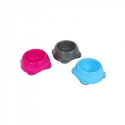 Animal Instincts - Plastic Dog Bowl - Grey/Pink/Blue - 300ml