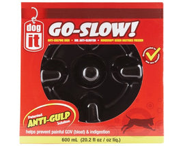Dogit - Anti-gulping Bowl - Black - Medium (600ml)