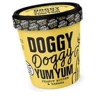Doggy Doggy Yum Yum - Organic, Vegan Iced Treat for Dogs - Peanut Butter & Banana - 120ml -
